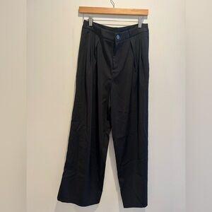 Cider Black Wide-Leg Trousers Large